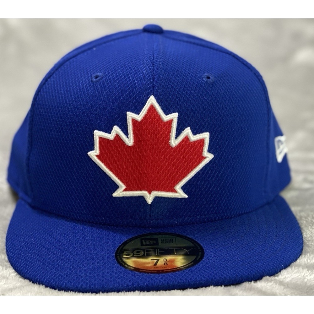 New Era Blue Jays Authentic 59FIFTY Hat 7 3/8 Royal Blue Maple Leaf NWT MLB